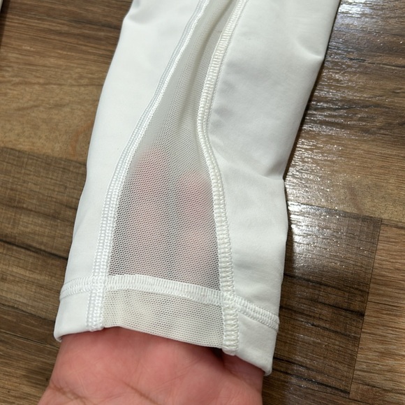LULULEMON WOMENS SWIFT SPEED 7/8 TIGHT MESH LEGGINGS WHITE Sz 2 - Picture 5 of 7